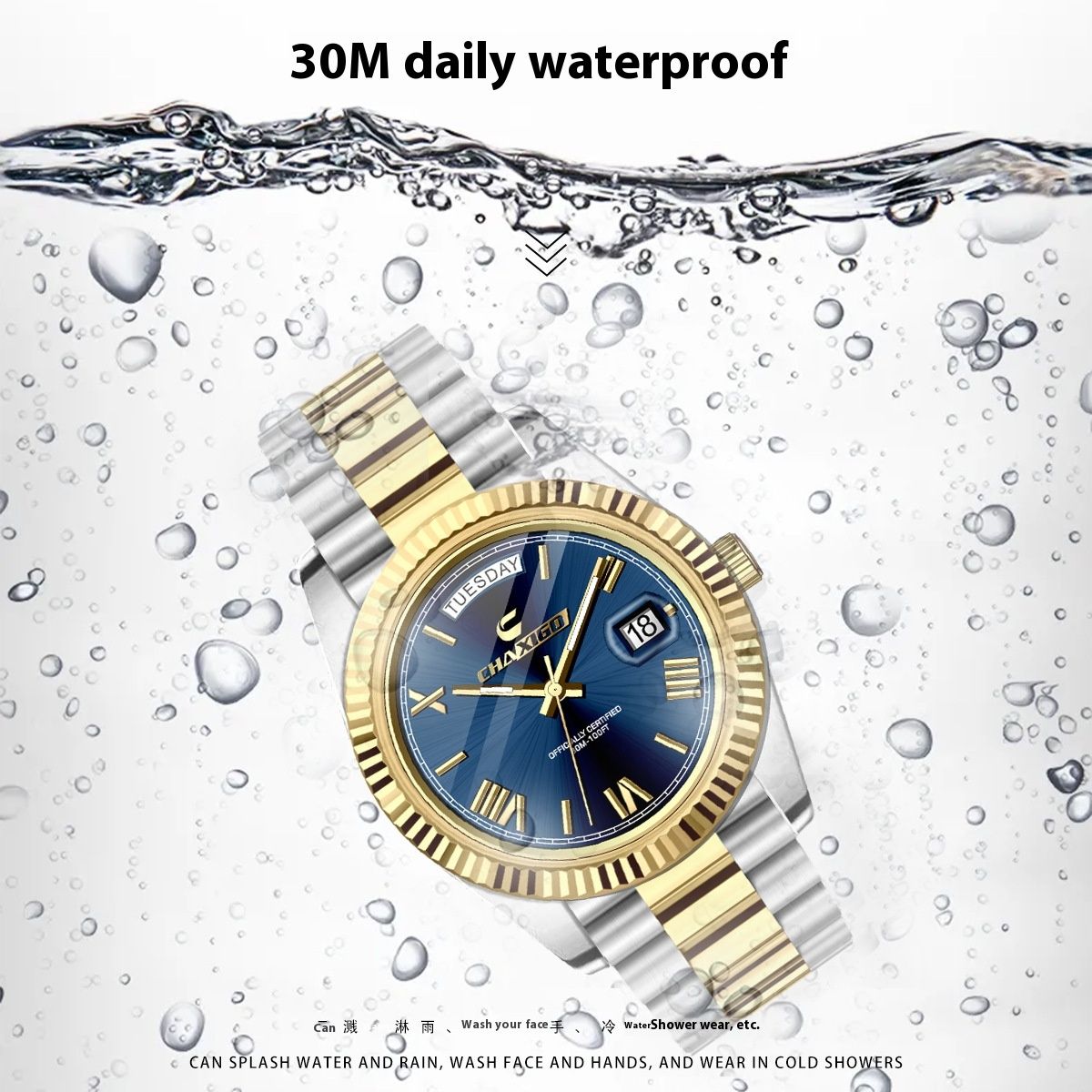 Photo 1 of TimeLuxe – Elegant Stainless Steel Quartz Watch